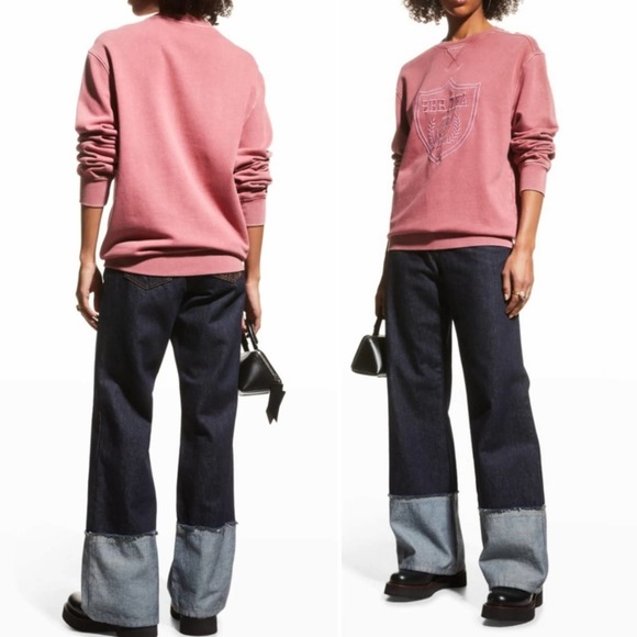 SER.O.YA Issac Collegiate-Inspired Sweatshirt Vintage Red Size L - Picture 4 of 11